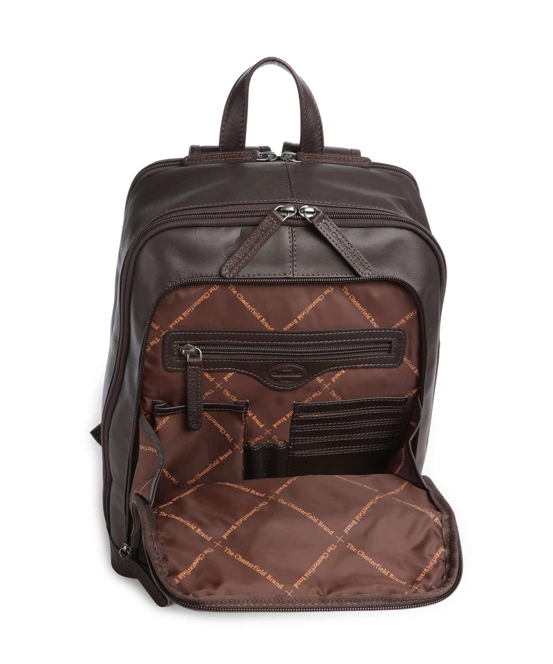 The Chesterfield Brand Wax Pull Up Cow Detroit Rucksack brown