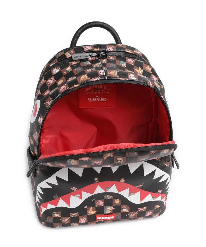 Sprayground Peeking Characters Remix Rucksack brown