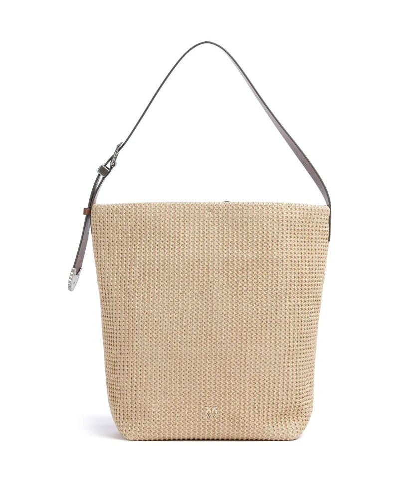 Pinko Big Beuteltasche paglia/cuoio/mix gal