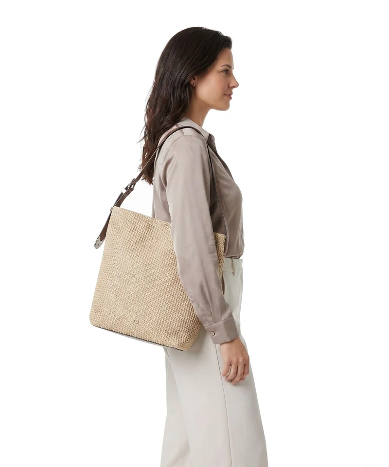 Pinko Big Beuteltasche paglia/cuoio/mix gal
