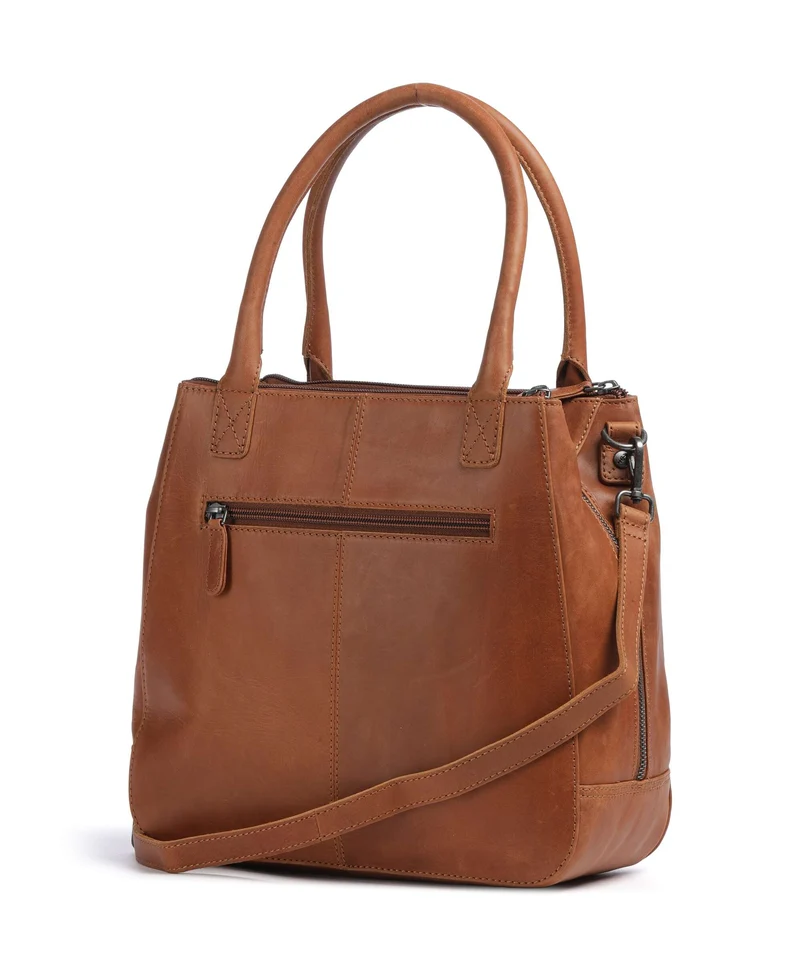 The Chesterfield Brand Wax Pull Up Cow Solvin Handtasche cognac