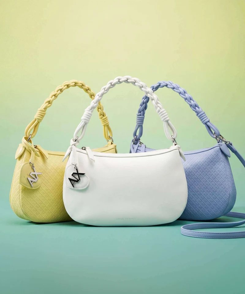 Armani Exchange Maya S Schultertasche off white