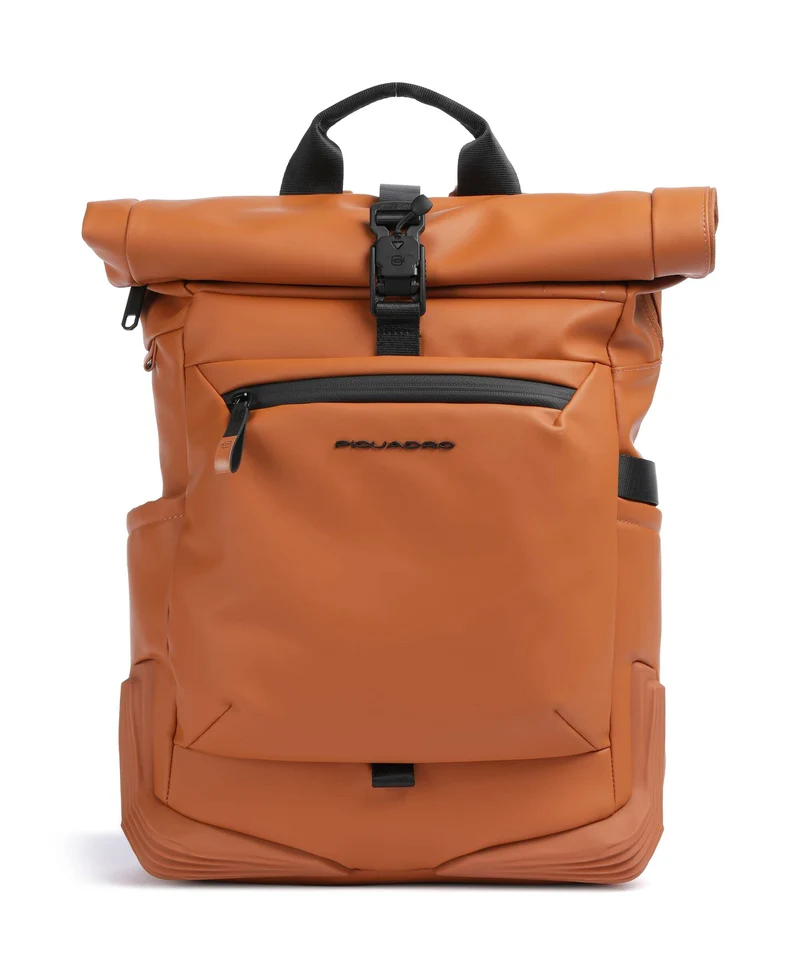 Piquadro Corner Special Rolltop Rucksack brique