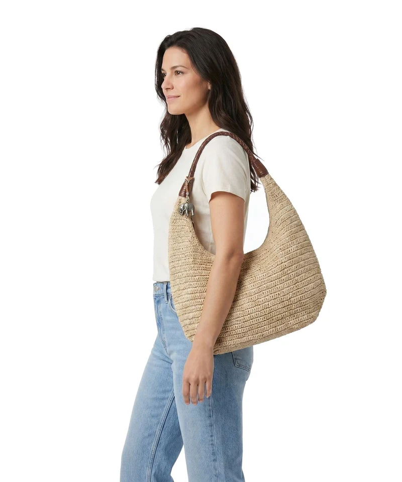 Anokhi Beuteltasche beige