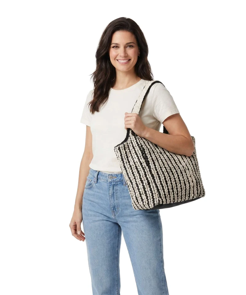 Anokhi Shopper black/white