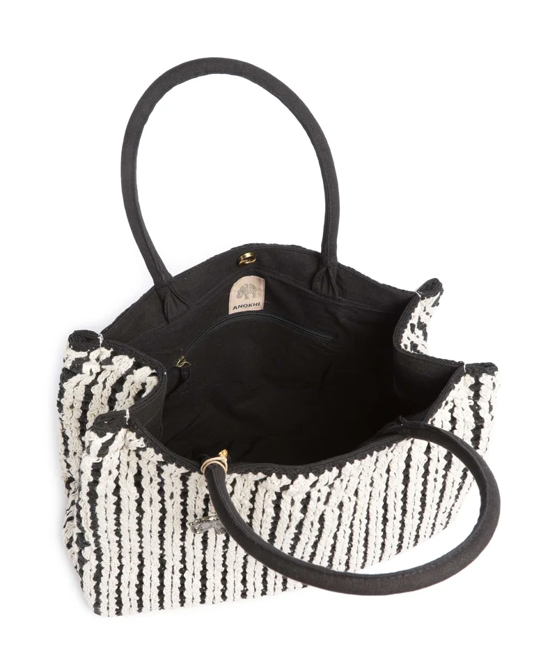 Anokhi Shopper black/white