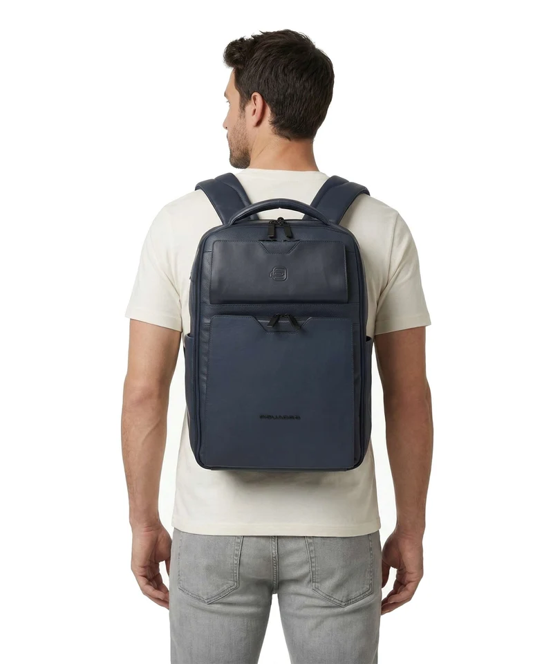 Piquadro Ael Laptop-Rucksack blue