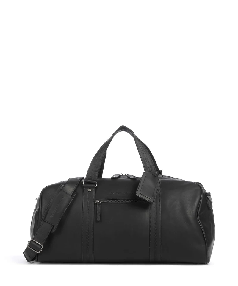 The Chesterfield Brand Wax Pull Up Cow Rivaro Weekender black