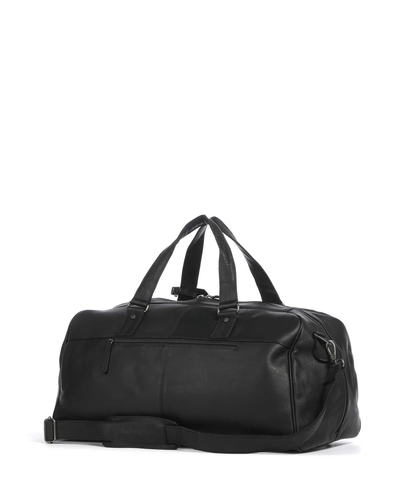 The Chesterfield Brand Wax Pull Up Cow Rivaro Weekender black