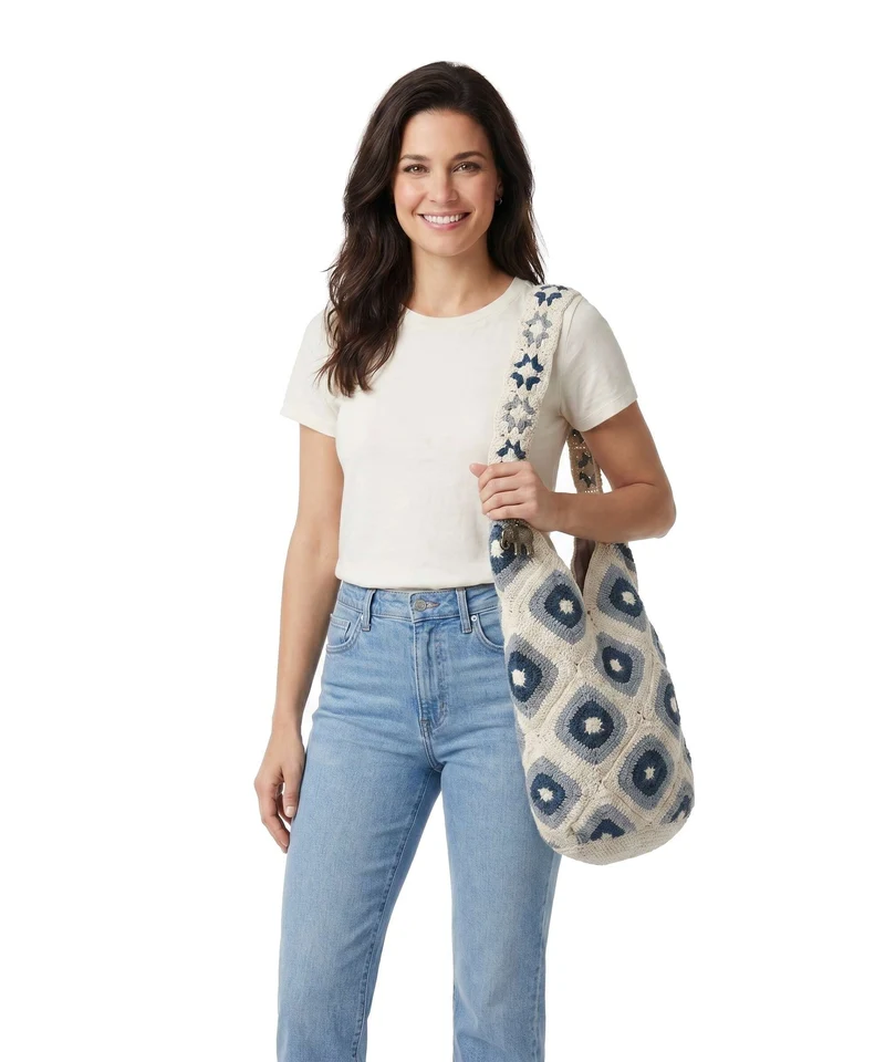 Anokhi Beuteltasche blue
