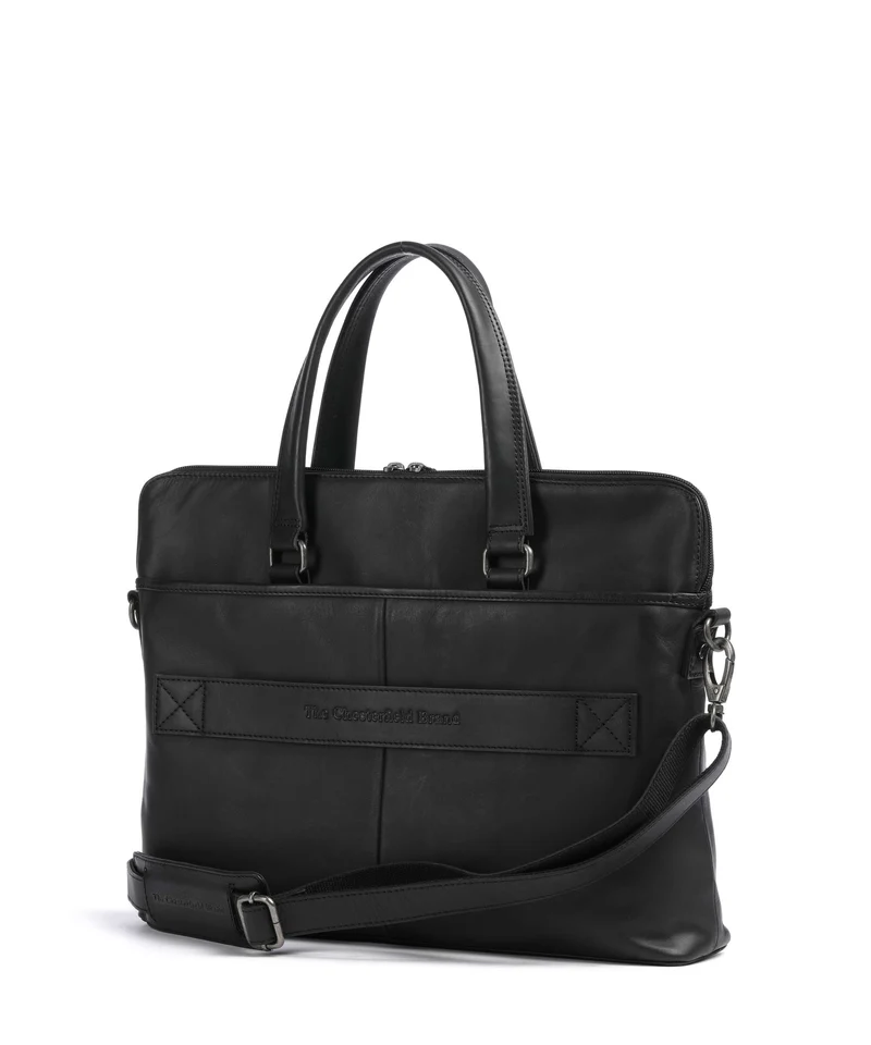 The Chesterfield Brand Wax Pull Up Cow Elvas Laptoptasche black