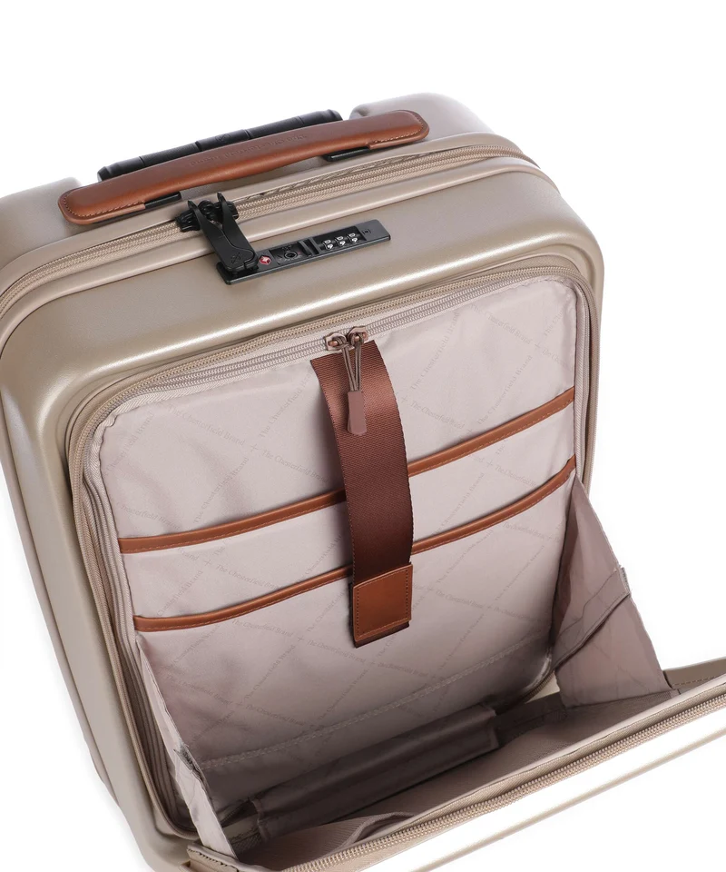The Chesterfield Brand Zuna 4-Rollen Trolley Set champagne