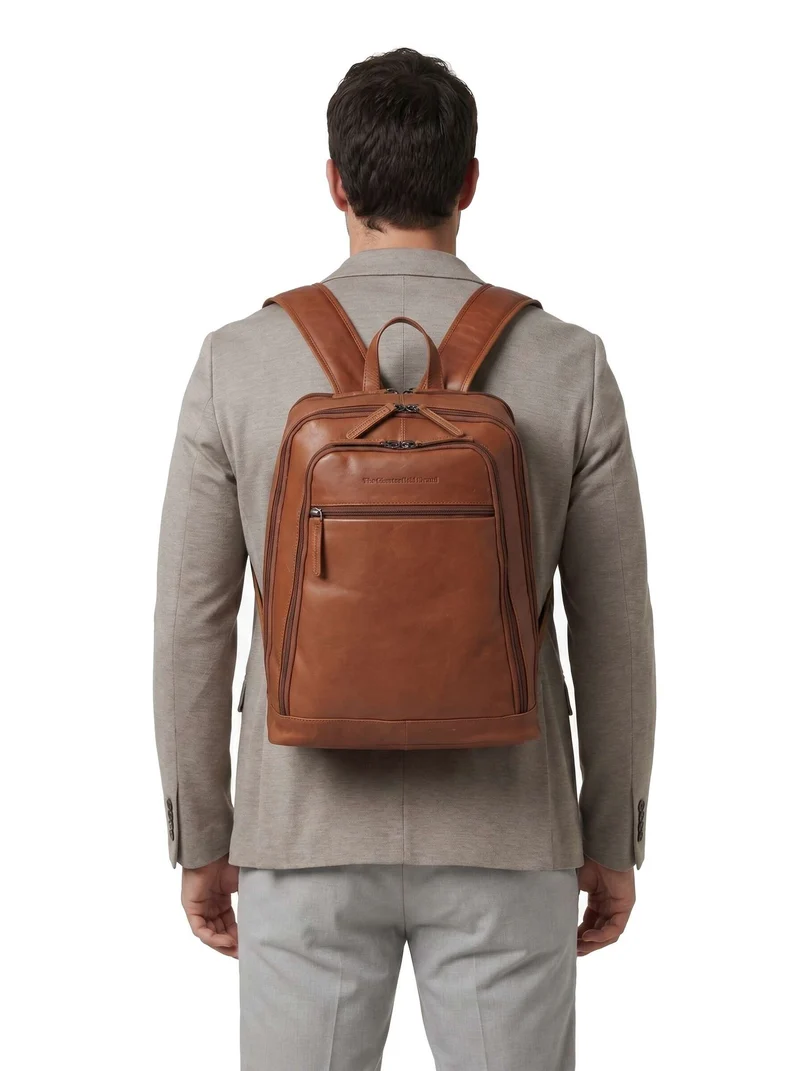 The Chesterfield Brand Wax Pull Up Cow Detroit Rucksack cognac
