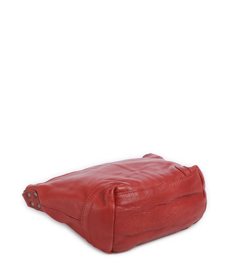 The Chesterfield Brand Washed Waxed Cow Lucy Schultertasche red