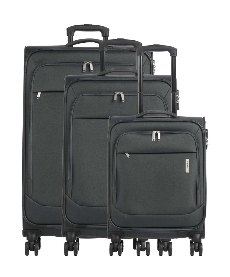 Travelite Priego 4-Rollen Trolley Set anthracite