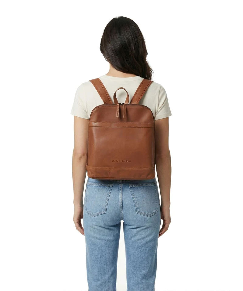 The Chesterfield Brand Wax Pull Up Cow Tigris Rucksack cognac