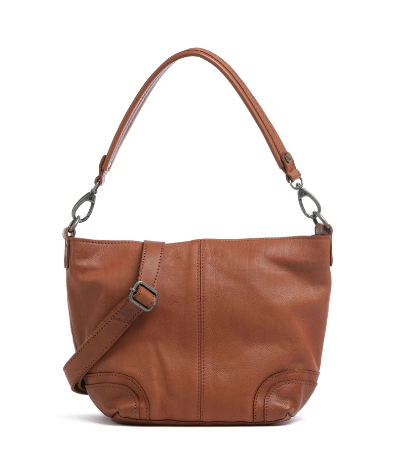 The Chesterfield Brand Washed Waxed Cow Lucy Schultertasche cognac
