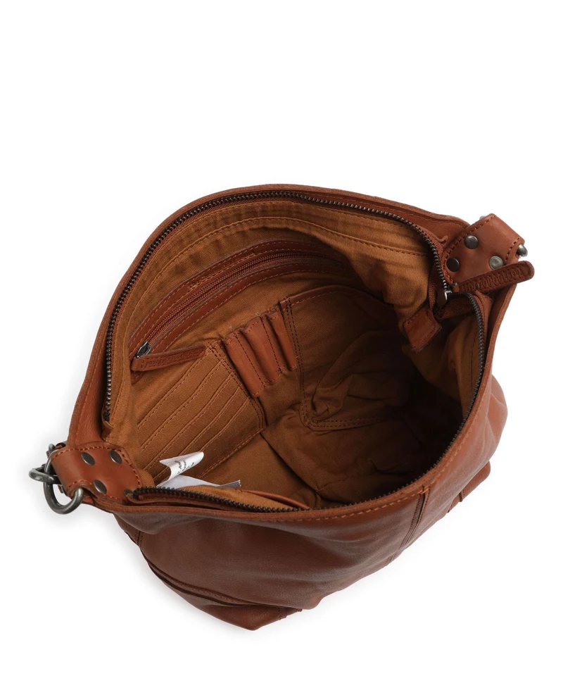 The Chesterfield Brand Washed Waxed Cow Lucy Schultertasche cognac