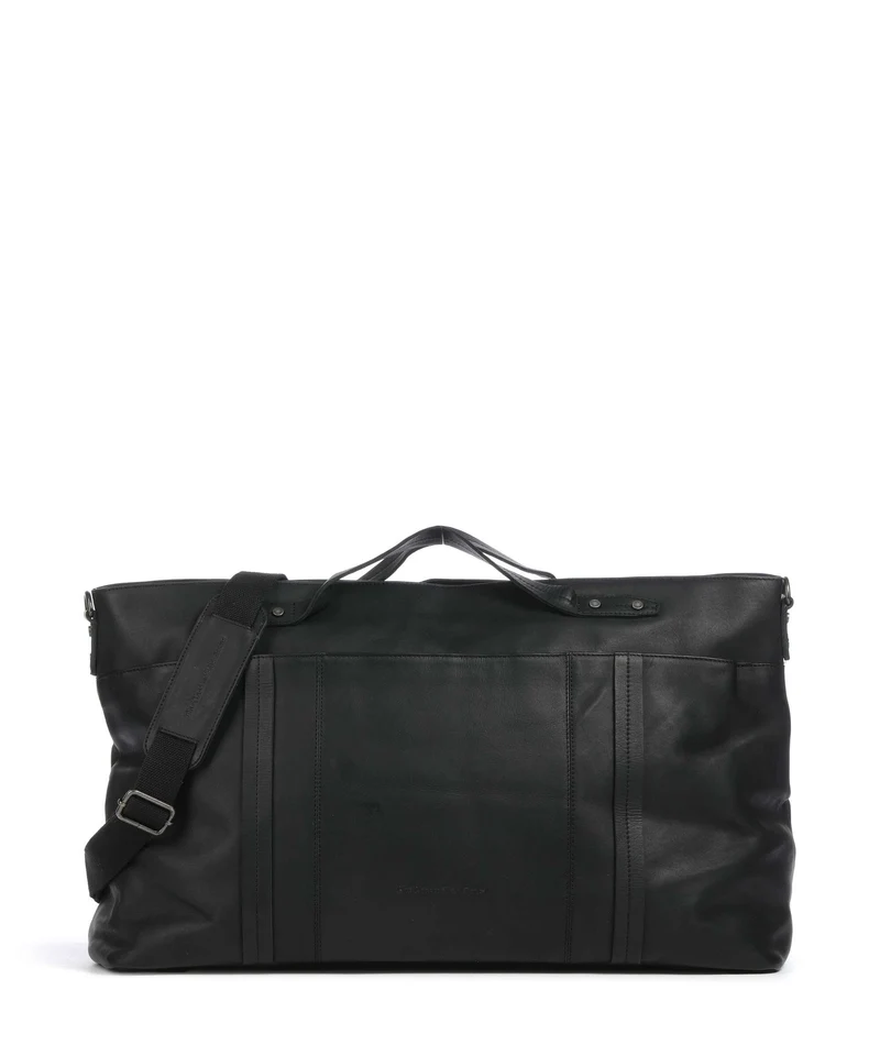 The Chesterfield Brand Wax Pull Up Cow Mark Weekender black