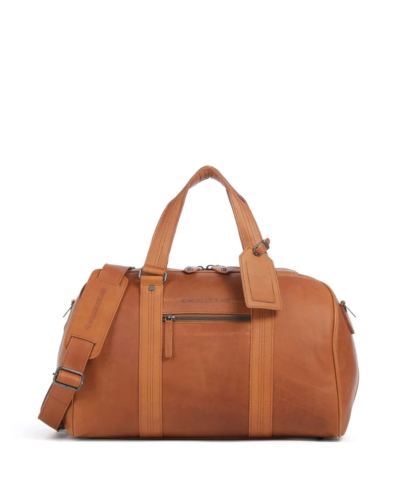 The Chesterfield Brand Wax Pull Up Cow Volenza Weekender cognac