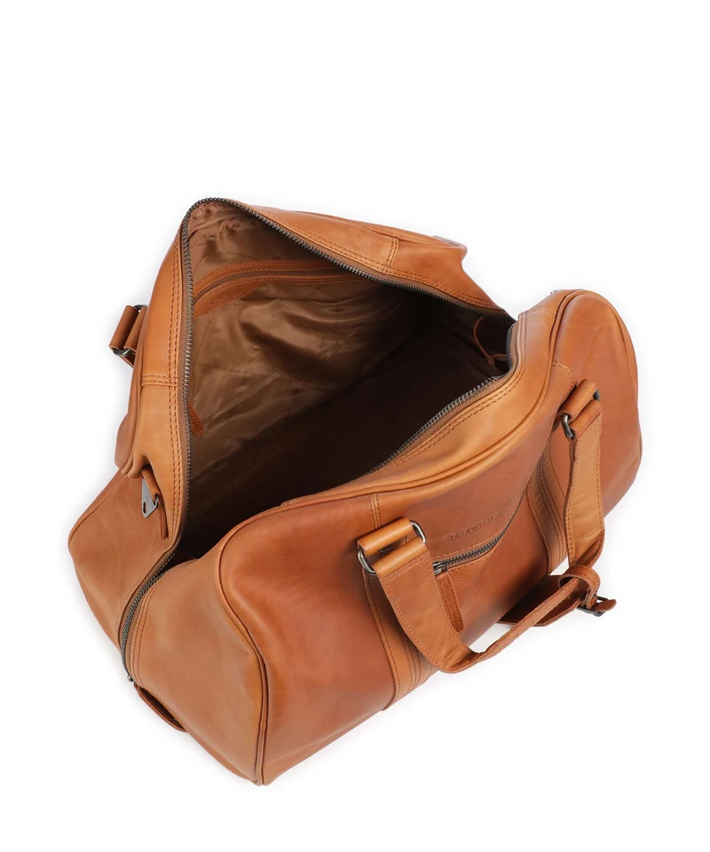 The Chesterfield Brand Wax Pull Up Cow Volenza Weekender cognac
