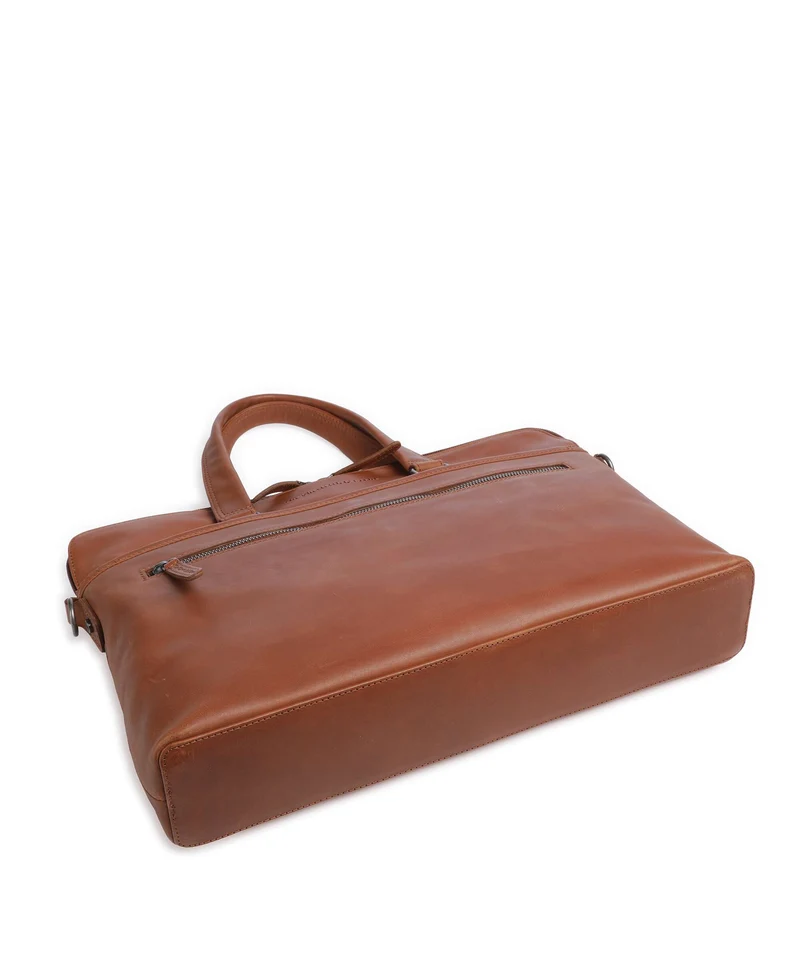 The Chesterfield Brand Wax Pull Up Cow Elvas Laptoptasche cognac
