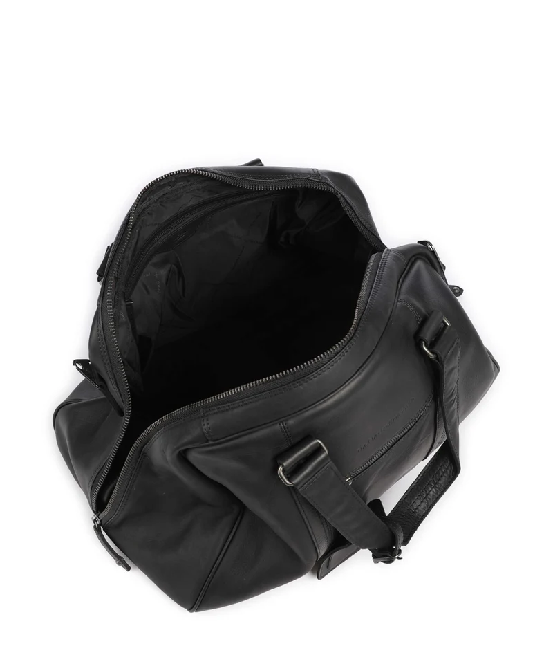 The Chesterfield Brand Wax Pull Up Cow Volenza Weekender black