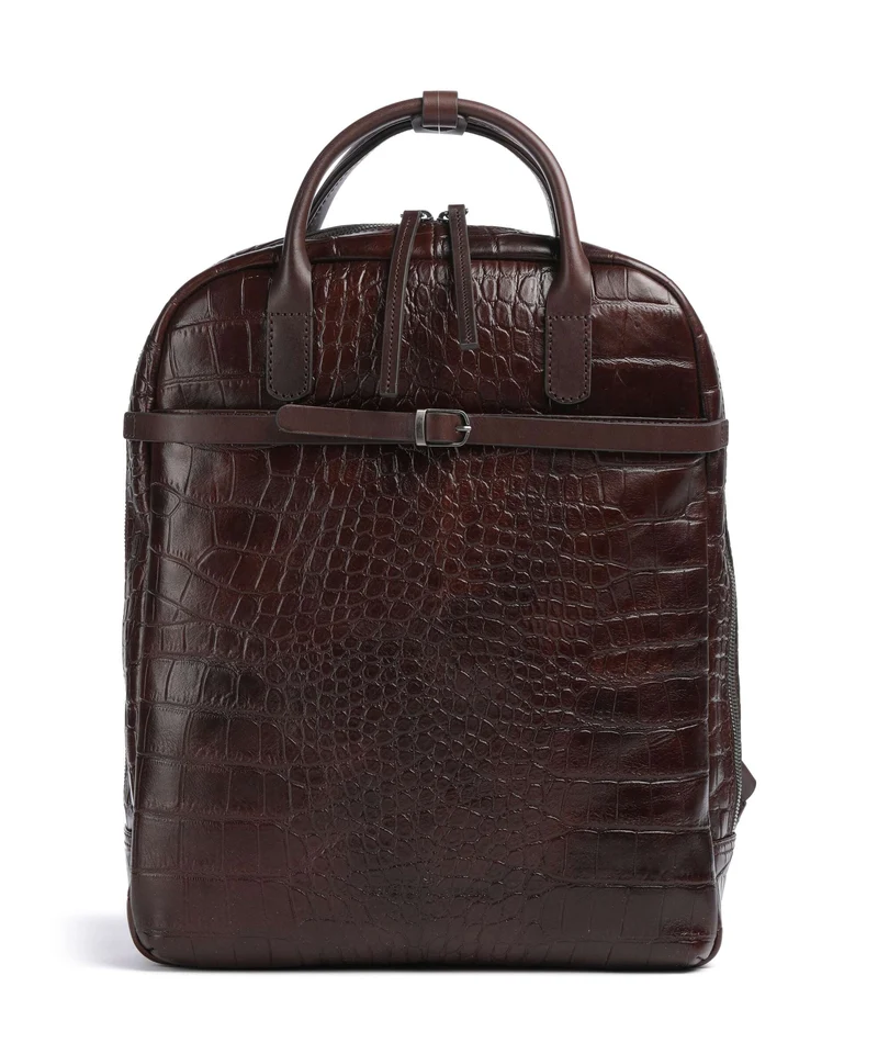 Castelijn & Beerens Croco Emma Rucksack mocca