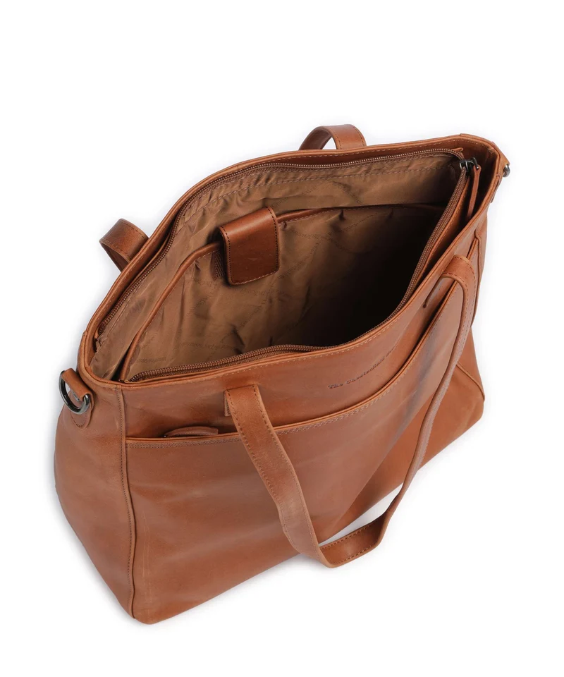 The Chesterfield Brand Wax Pull Up Cow Mosel Shopper cognac