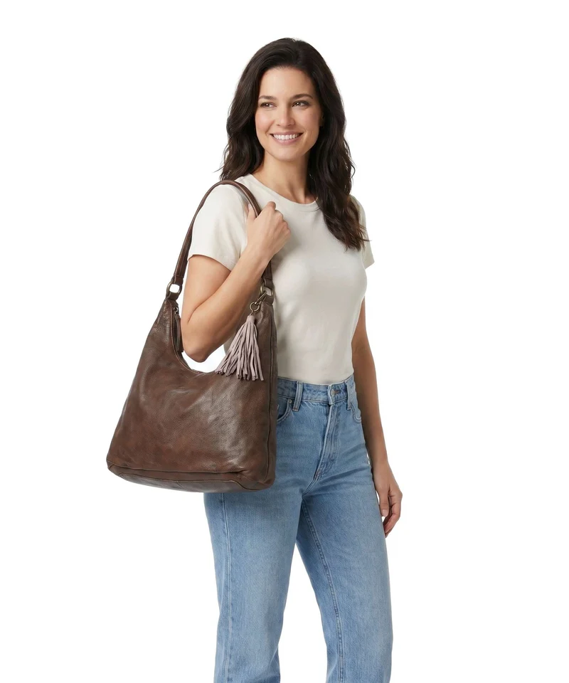 Taschendieb Wien Löwengasse 5xx Beuteltasche nougat