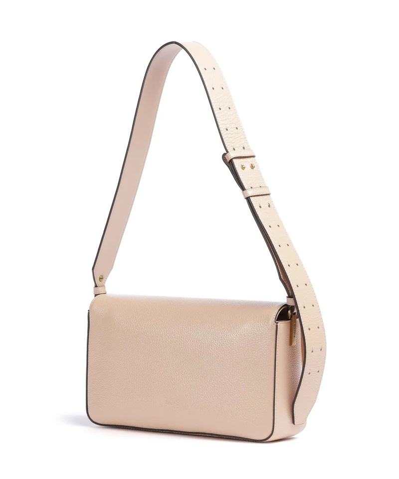 Pinko Love One Classic Slouchy Schultertasche light pink/antique gold