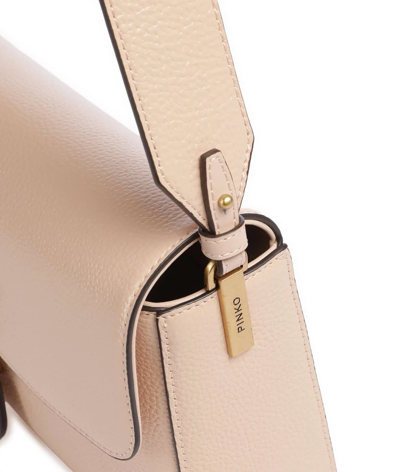 Pinko Love One Classic Slouchy Schultertasche light pink/antique gold