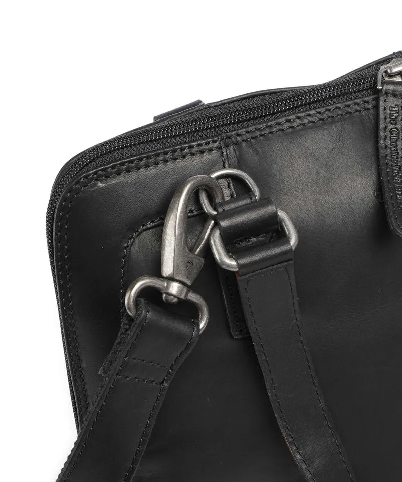 The Chesterfield Brand Wax Pull Up Cow Seron Schultertasche black