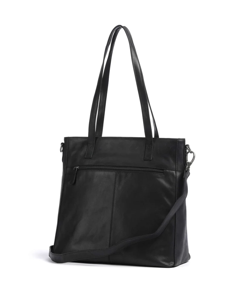 The Chesterfield Brand Wax Pull Up Cow Mosel Shopper black