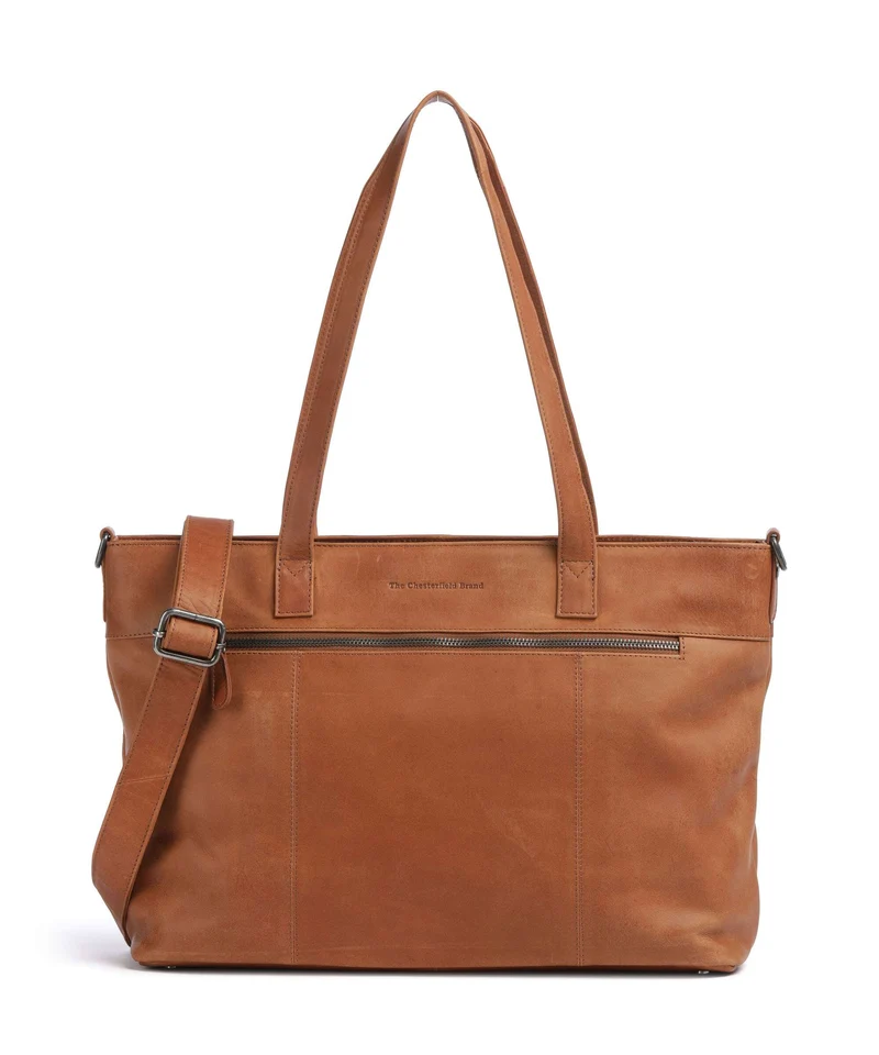 The Chesterfield Brand Wax Pull Up Cow Osira Shopper cognac