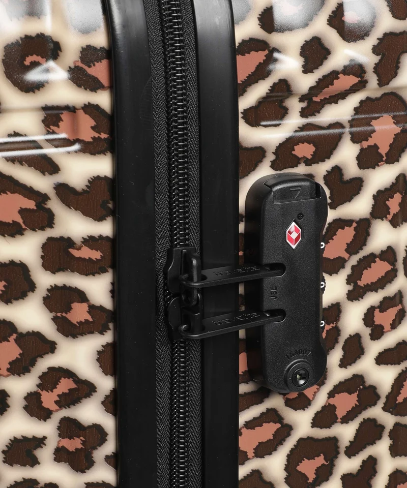 Travelite Cruise 4-Rollen Trolley Set leopard