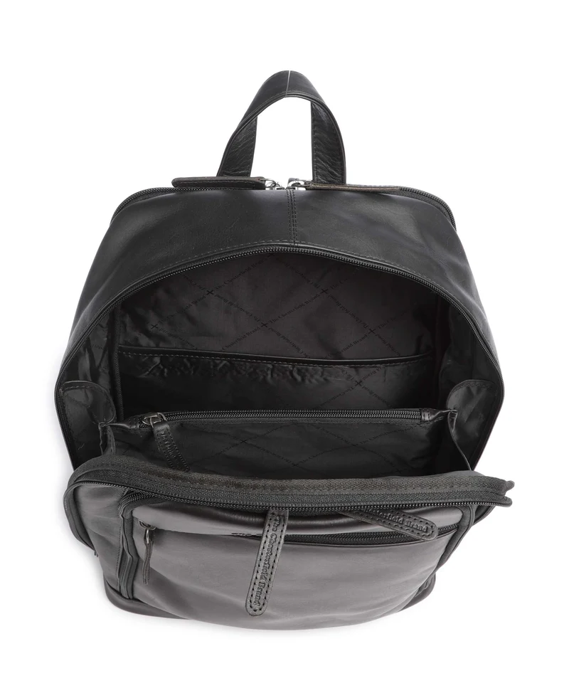 The Chesterfield Brand Wax Pull Up Cow Detroit Rucksack black