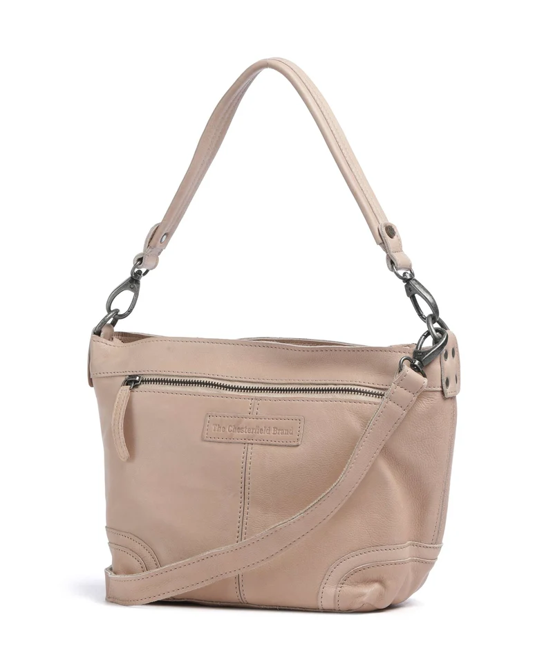 The Chesterfield Brand Washed Waxed Cow Lucy Schultertasche beige