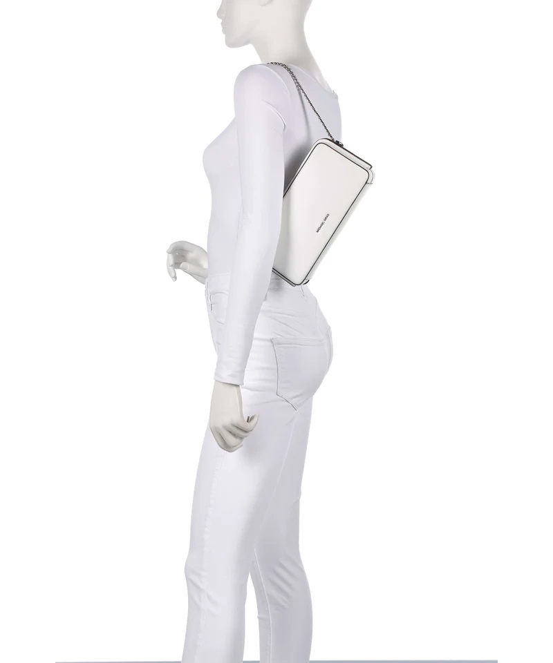 Michael Kors Goldie Schultertasche optic white