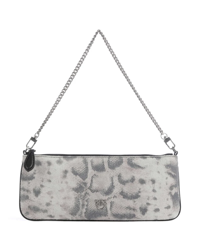 Pinko Flat Horizontal Schultertasche avorio/nero/beige