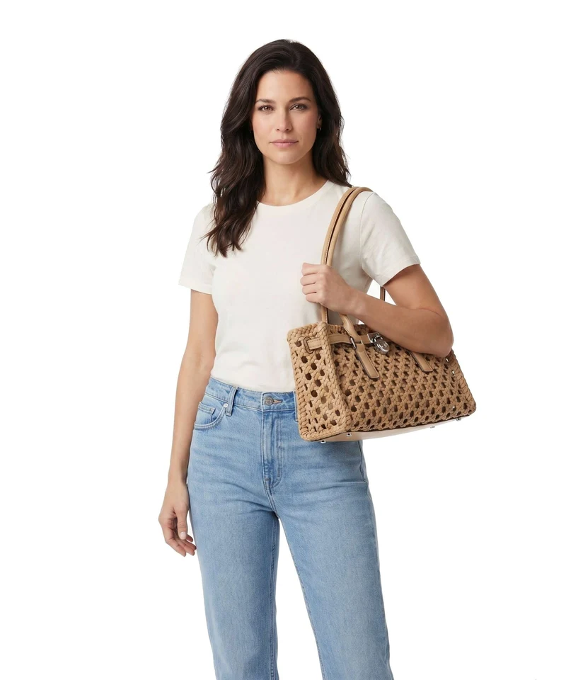 Michael Kors Hamilton Moderne Small Schultertasche peanut
