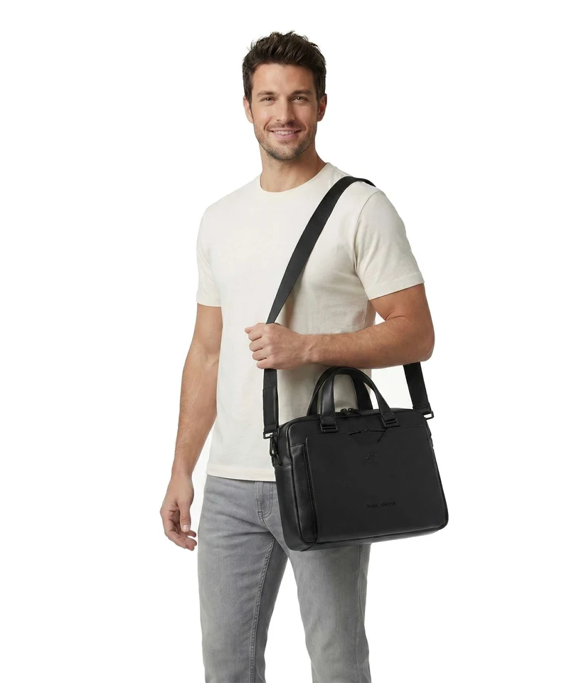 Piquadro Ael Aktentasche black