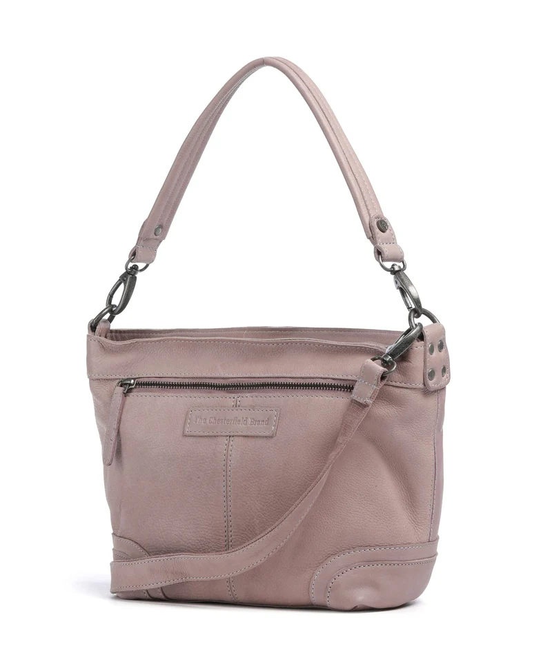 The Chesterfield Brand Washed Waxed Cow Lucy Schultertasche lavender lilac