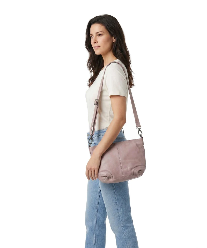 The Chesterfield Brand Washed Waxed Cow Lucy Schultertasche lavender lilac