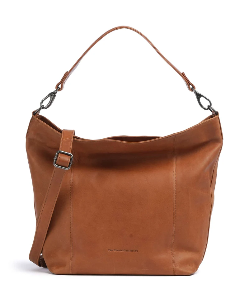 The Chesterfield Brand Wax Pull Up Cow Zira Beuteltasche cognac
