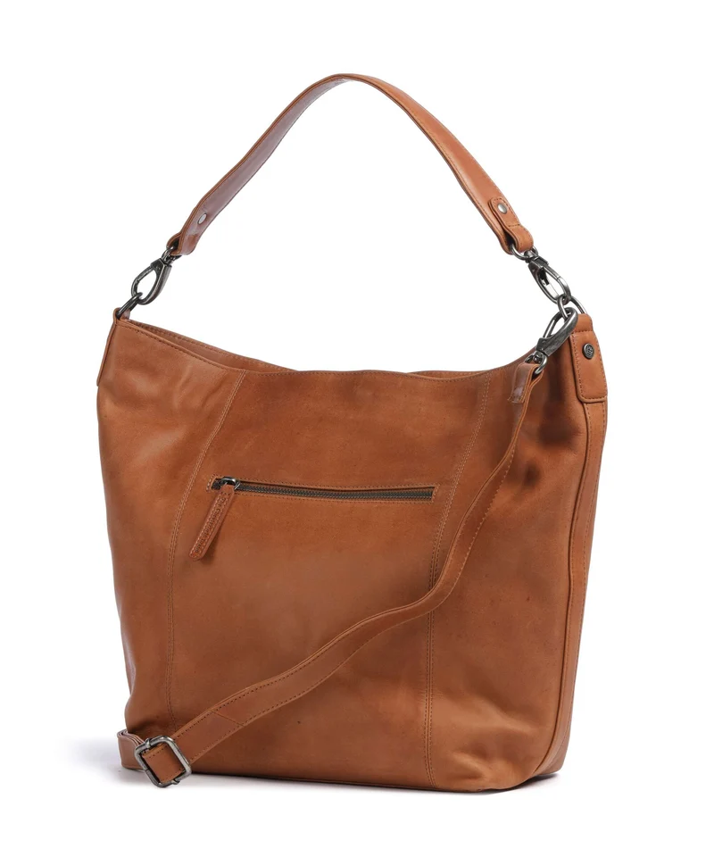 The Chesterfield Brand Wax Pull Up Cow Zira Beuteltasche cognac