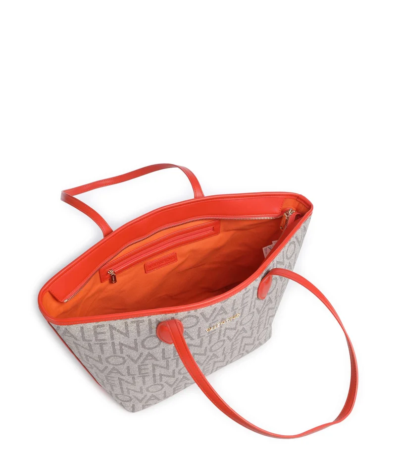 Valentino Bags Logo Shopper beige/arancio