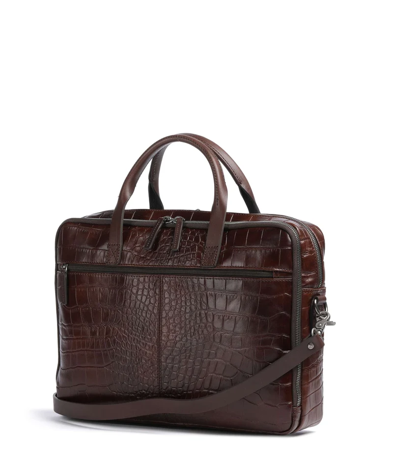 Castelijn & Beerens Croco Jules Aktentasche mocca