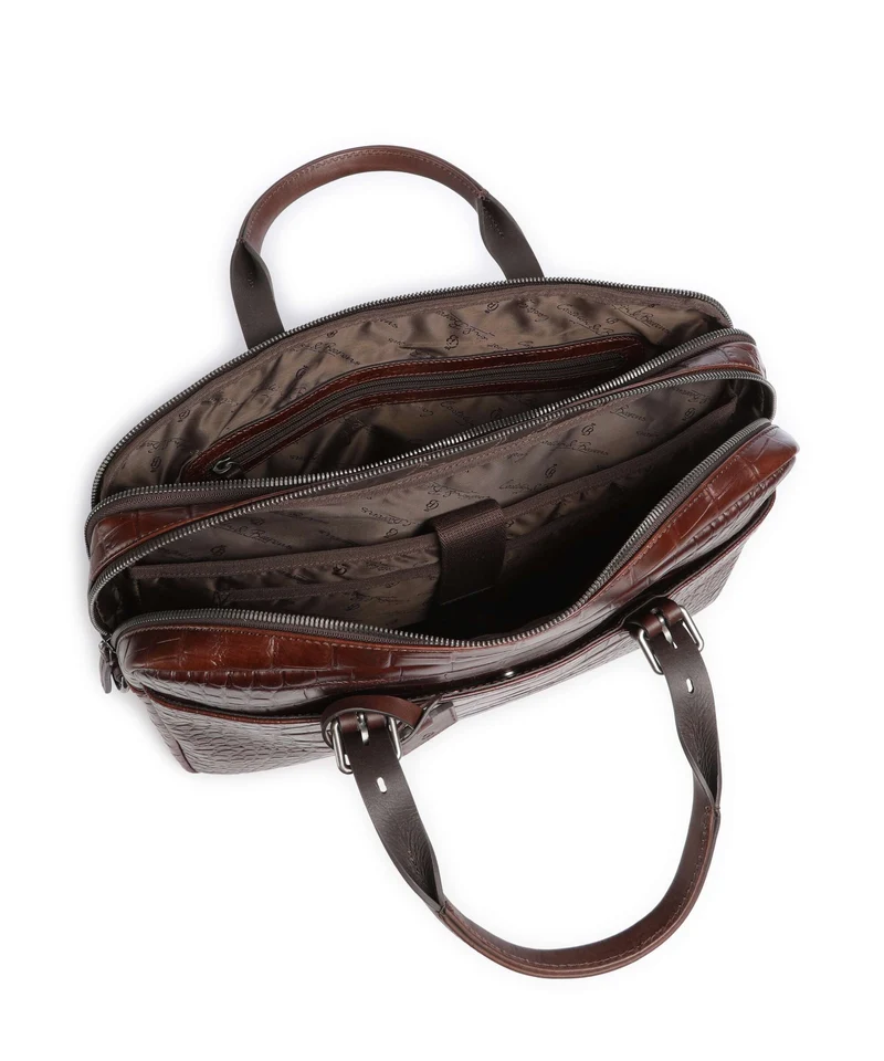 Castelijn & Beerens Croco Jules Aktentasche mocca