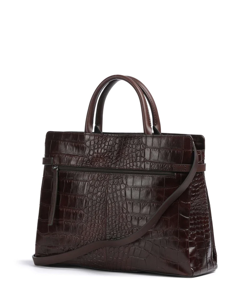 Castelijn & Beerens Croco Kaat Aktentasche mocca